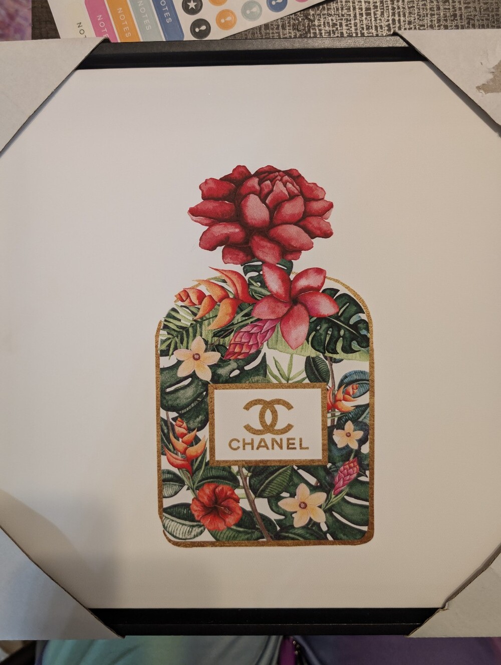 🩷(Faux) Cha*el  (Faux)  Floral Perfume Art Print🩷
